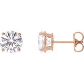 14K Rose 2 1/2 CTW Lab-Grown Diamond Stud Earrings
