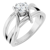 14K White Gold 1/2 CT Lab-Grown Diamond Ring