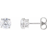 14K White 4 CTW Lab-Grown Diamond Stud Earrings