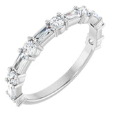 14K White 3/4 CTW Lab-Grown Diamond Anniversary Band