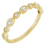 14K Yellow 1/6 CTW Lab-Grown Diamond Anniversary Band