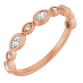 14K Rose 1/4 CTW Lab-Grown Diamond Anniversary Band