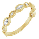 14K Yellow 3/8 CTW Lab-Grown Diamond Anniversary Band