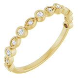 14K Yellow 1/6 CTW Lab-Grown Diamond Anniversary Band