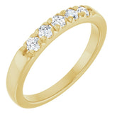 14K Yellow 1/3 CTW Lab-Grown Diamond French-Set Anniversary Band