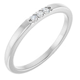 14K White .05 CTW Lab-Grown Diamond Anniversary Band