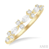 1/2 Ctw Scatter Marquise and Round Cut Diamond Fashion Band in 14K Yellow Gold