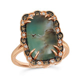 14K 0.23Ct-Diamond 6.00ct-AquaPrase Fashion Rings