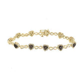 10K 1.88 CT DIAMOND HEART BRACELET