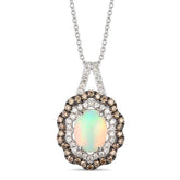14K 0.61ct-Dia 1.00ct-Opal LeVian Pendant