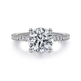 14K 0.18ct-Diamond 3.43CZ Semi-Mount