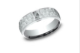 14K 6mm Size-10 Hammered-Finish Wedding-Band
