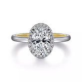 14K 0.10ct-Diamond 2.47CZ Semi-Mount