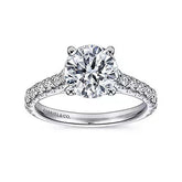 14K 0.62ct-Diamond 3.46CZ Semi-Mount