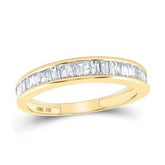 10K 0.22ct Diamond Bagguette-Channel Band