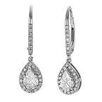 14K 1.00ct Diamond Hoop Earrings