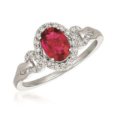 14K 0.20ct-Diamond 0.70ct-Ruby Fashion Ring