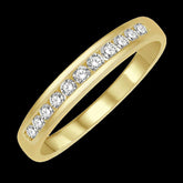14k .25ct-Round-Diamond Channel-Set Wedding-Band Size-6.25