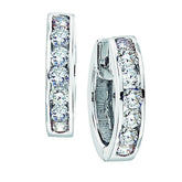 14K 1.00ct Diamond Hoop Earrings