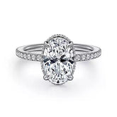 14K 0.31ct-Diamond 3.92CZ Semi-Mount