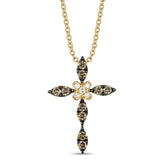 14K 0.38ct Diamond Cross Necklace