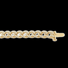 14K 1.50ct Diamond Cuban-link Bracelet