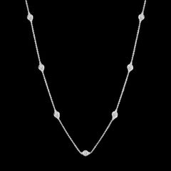 10K 0.75ct Diamond Station Necklace