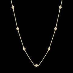 10K 0.75ct Diamond Station Necklace