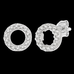 10K 0.10ct Diamond Cluster Earrings