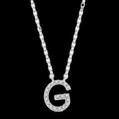 10K 0.06ct Diamond G-Iinitial Necklace