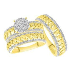 10k 1.50ct-Diamond Trio-Set