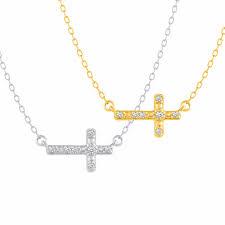 14K 0.21CT DIAMOND CROSS  PENDANT