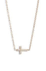 14K 0.21CT DIAMOND CROSS  PENDANT