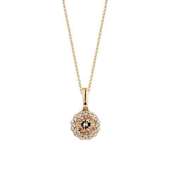 14K 0.16ct-Diamond 0.88ct/Morganite Fashion Necklace