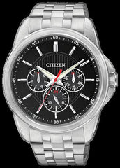 Citizen Quartz Black-Dial Stainless-Steel Men's-Watch