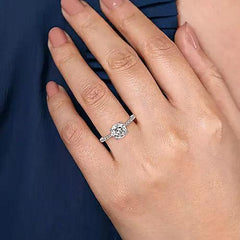14K 0.45ct-Diamond 2.76CZ Semi-Mount