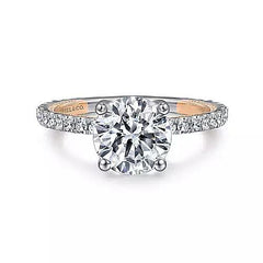 14K 0.45ct-Diamond 2.76CZ Semi-Mount