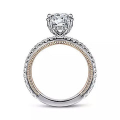 14K 0.45ct-Diamond 2.76CZ Semi-Mount