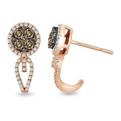 14K 1.00ct Diamond Hoop Earrings