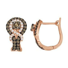 14K 1.00ct Diamond Hoop Earrings