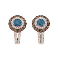 14K 1.00ct Diamond Hoop Earrings