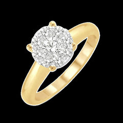14K 0.25ct Diamond-Cluster LoveBright Ring