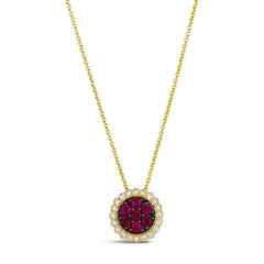 14K 0.16Ct-Diamond 0.34ct-Ruby Pendant