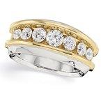 14K 2.00Ct Diamond Prong-Set Wedding-Band
