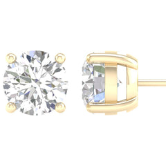14K 2.00ct G-H-Color/VS-Clarity Lab-Diamond Round-cut/Earrings