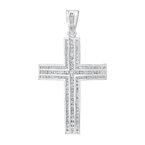 14K 1.00Ct Diamond Cross Pendant