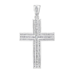 14K 1.00Ct Diamond Cross Pendant