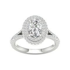 14K 1.05ct Dia Cluster Ring