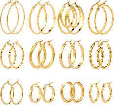 10K Gold Hoop Earrings