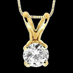 14K 0.75ct Diamond Solitaire Pendant